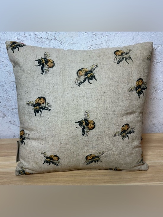 Primitives by Kathy Linen Pillow with Bee and Red Stripe - Picture 2 of 7